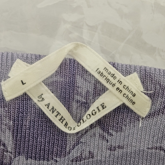 Anthropologie Flounce Knit Cropped Tassle Tank Top in Purple and Orange NWT - Picture 10 of 15